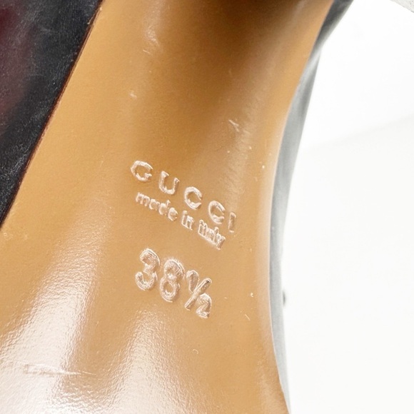 GUCCI Anniversary Calfskin Studded Horsebit Alyssa Pumps Black size 38.5 - Picture 8 of 10